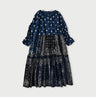 Indigo Hira Bandana Mix A la Mode Patchwork Tiered Dress