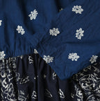 Indigo Hira Bandana Mix A la Mode Patchwork Tiered Dress