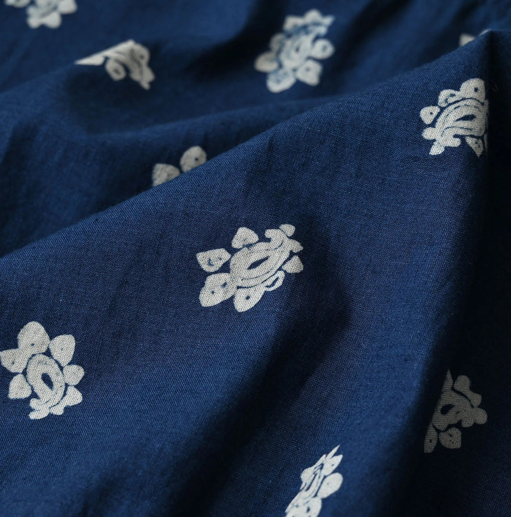 Indigo Hira Bandana Mix A la Mode Patchwork Tiered Dress
