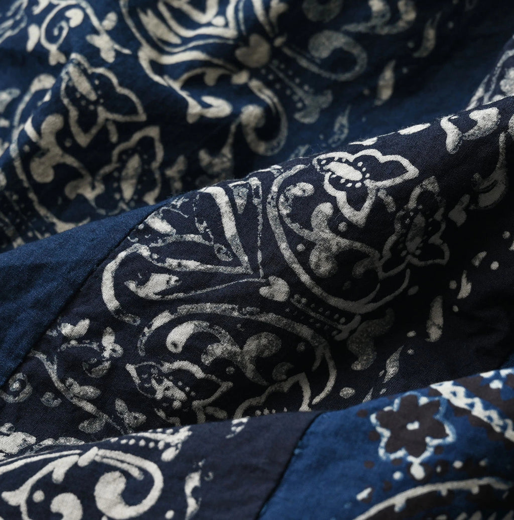 Indigo Hira Bandana Mix A la Mode Patchwork Tiered Dress