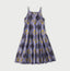 Indian Khadi Saffron Block Print Umbrella Camisole Dress