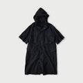 Indigo Thin Back Satin Hooded Dress