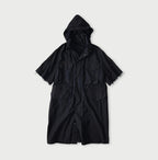 Indigo Thin Back Satin Hooded Dress