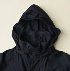Indigo Thin Back Satin Hooded Dress