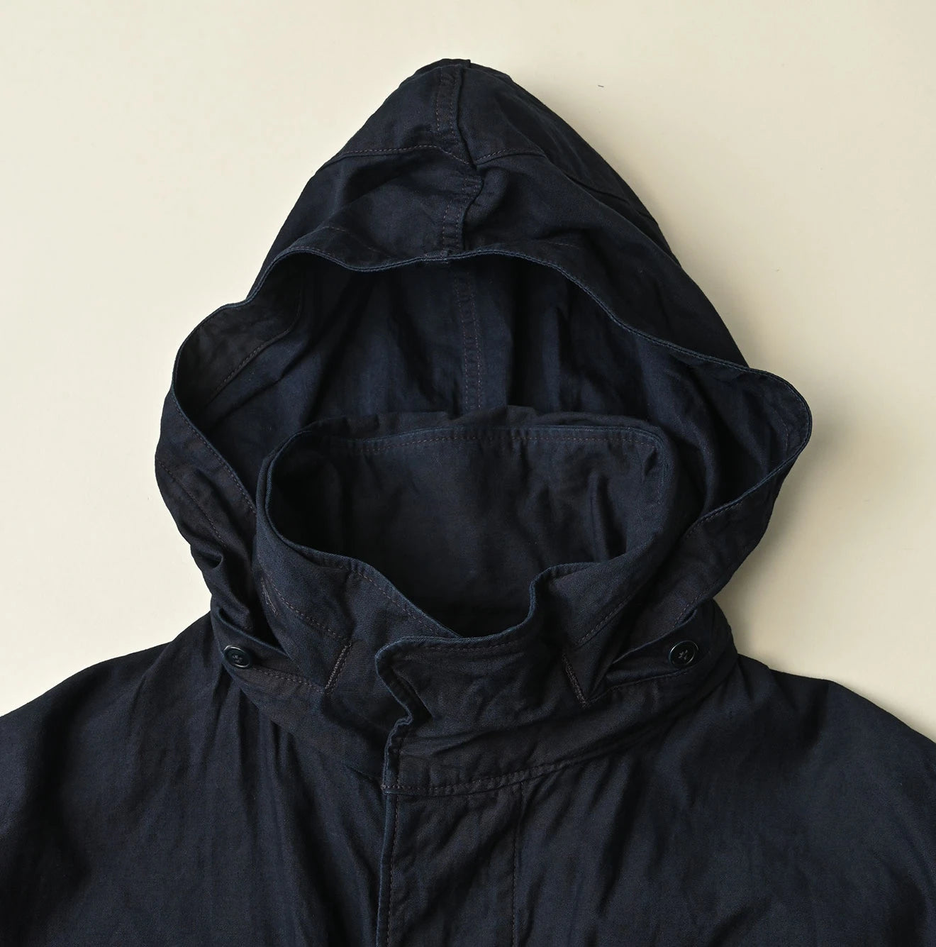 Indigo Thin Back Satin Hooded Dress