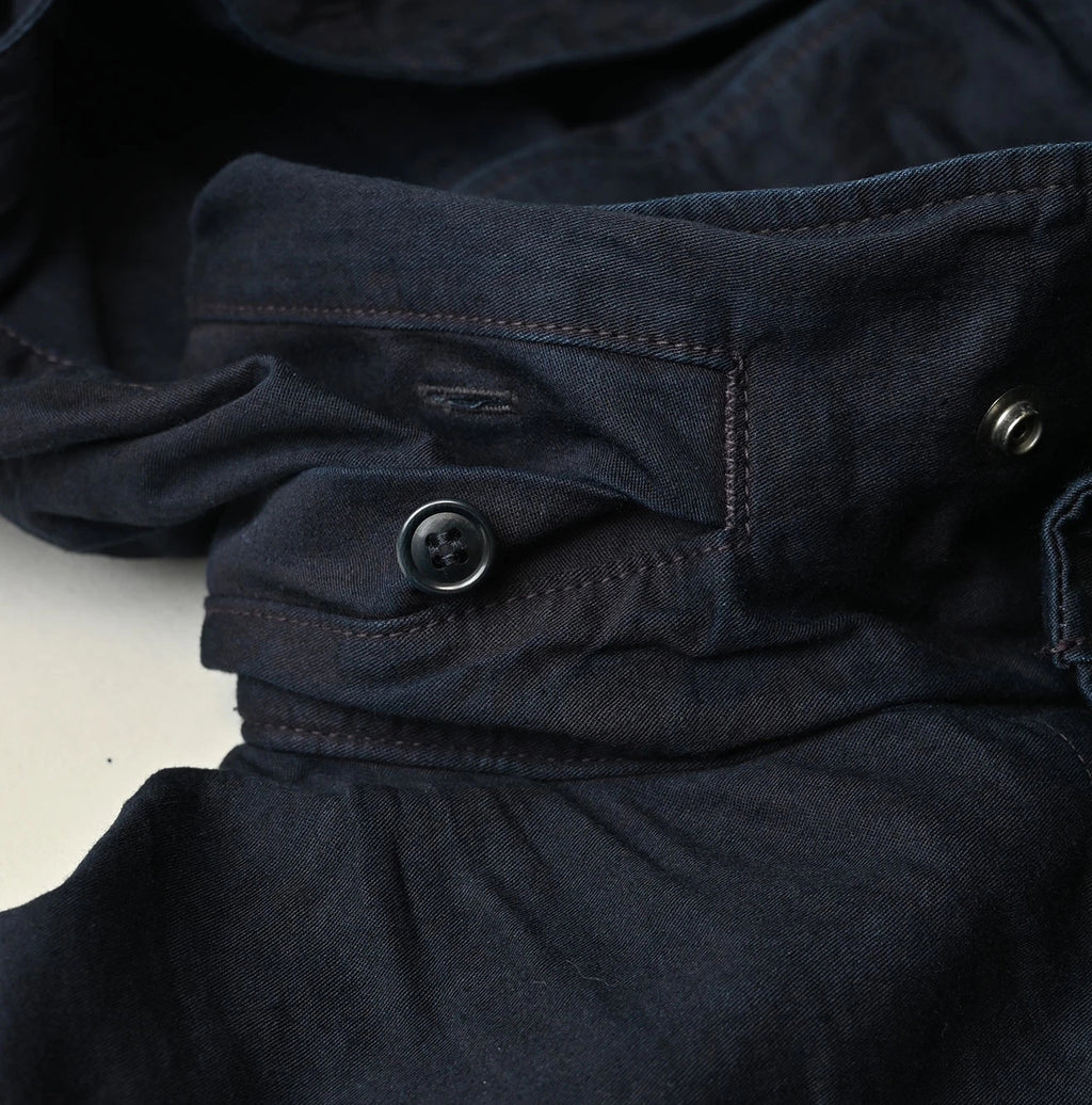 Indigo Thin Back Satin Hooded Dress