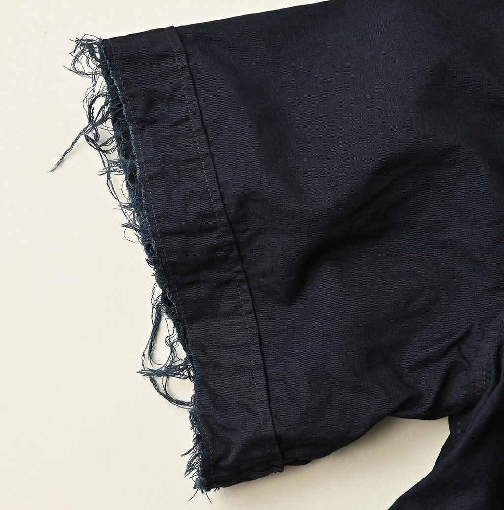 Indigo Thin Back Satin Hooded Dress