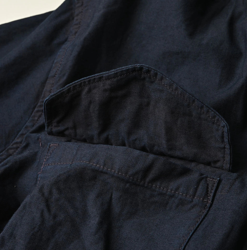 Indigo Thin Back Satin Hooded Dress