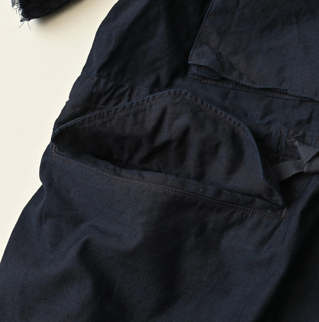 Indigo Thin Back Satin Hooded Dress