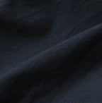 Indigo Thin Back Satin Hooded Dress