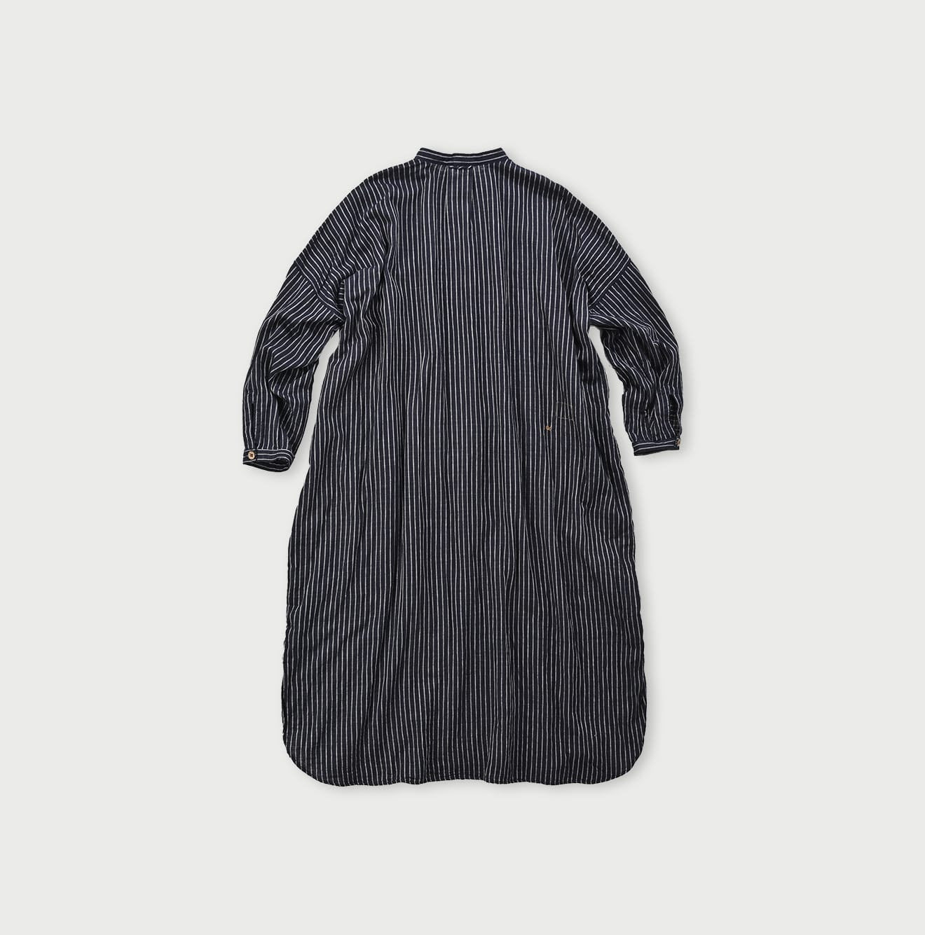 Indigo Fuwa Fuwa Double Woven Easy Dress Back
