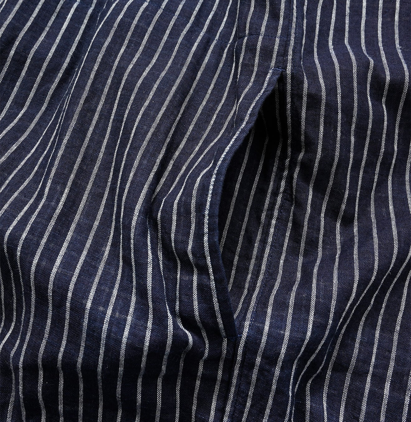 Indigo Fuwa Fuwa Double Woven Easy Dress Detail