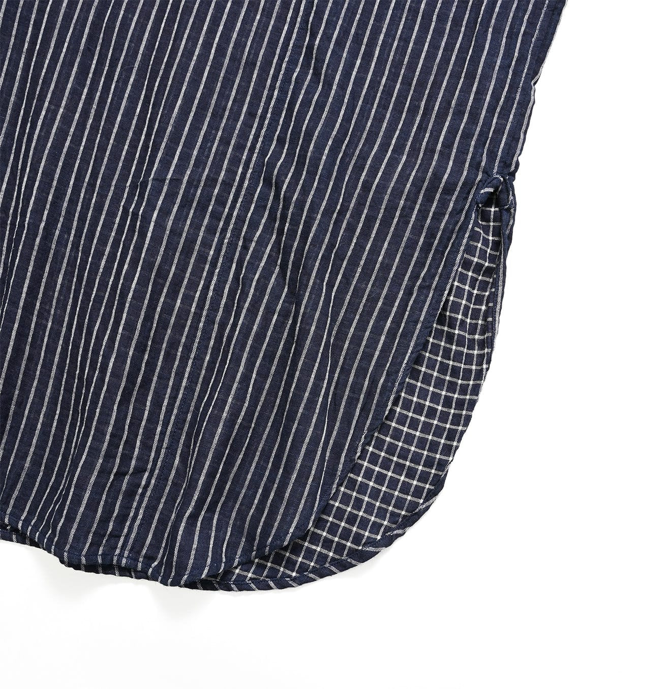 Indigo Fuwa Fuwa Double Woven Easy Dress Detail