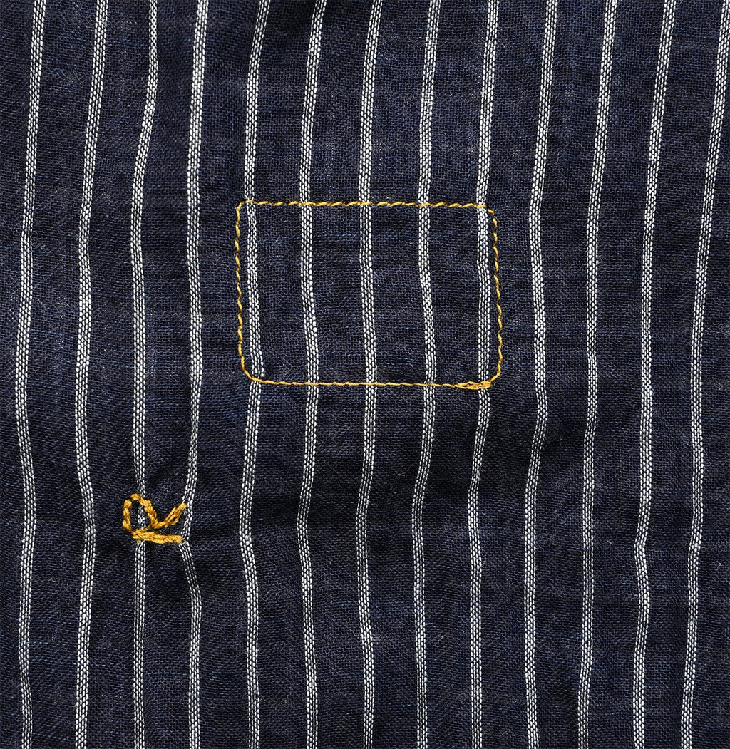 Indigo Fuwa Fuwa Double Woven Easy Dress Detail