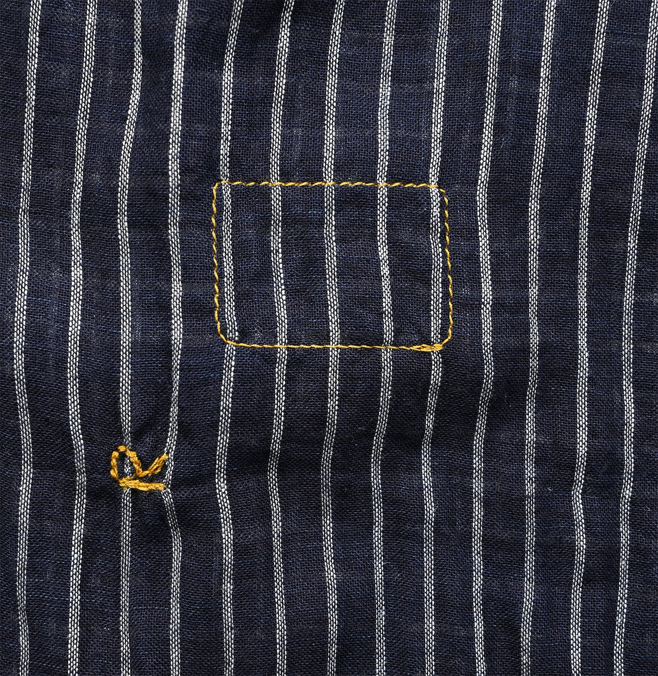 Indigo Fuwa Fuwa Double Woven Easy Dress Detail