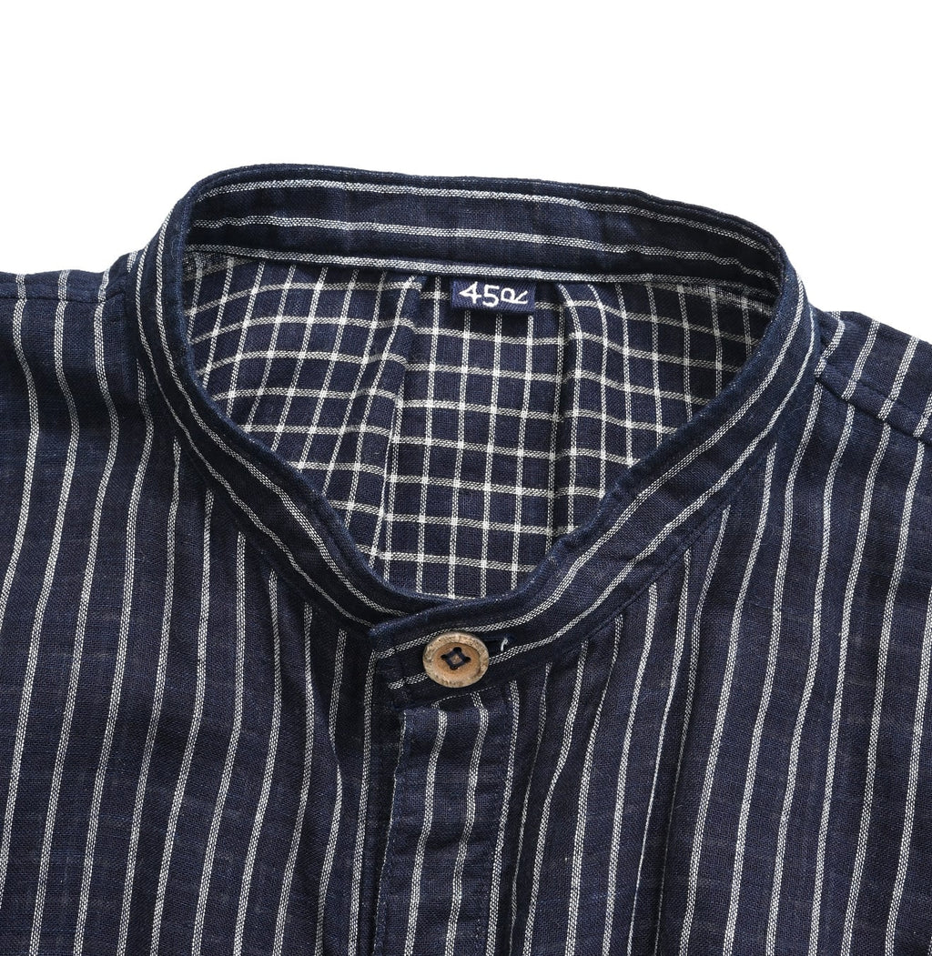 Indigo Fuwa Fuwa Double Woven Easy Dress Detail