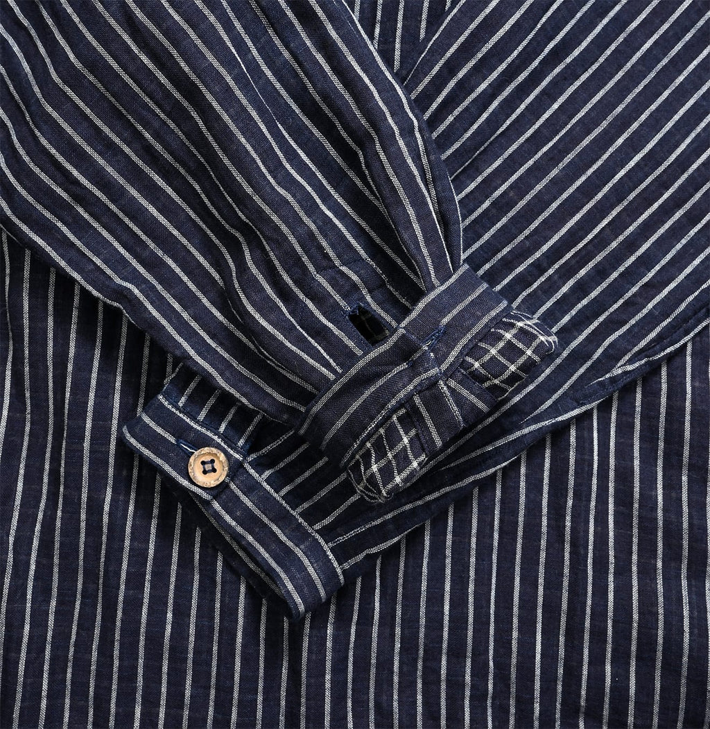 Indigo Fuwa Fuwa Double Woven Easy Dress Detail