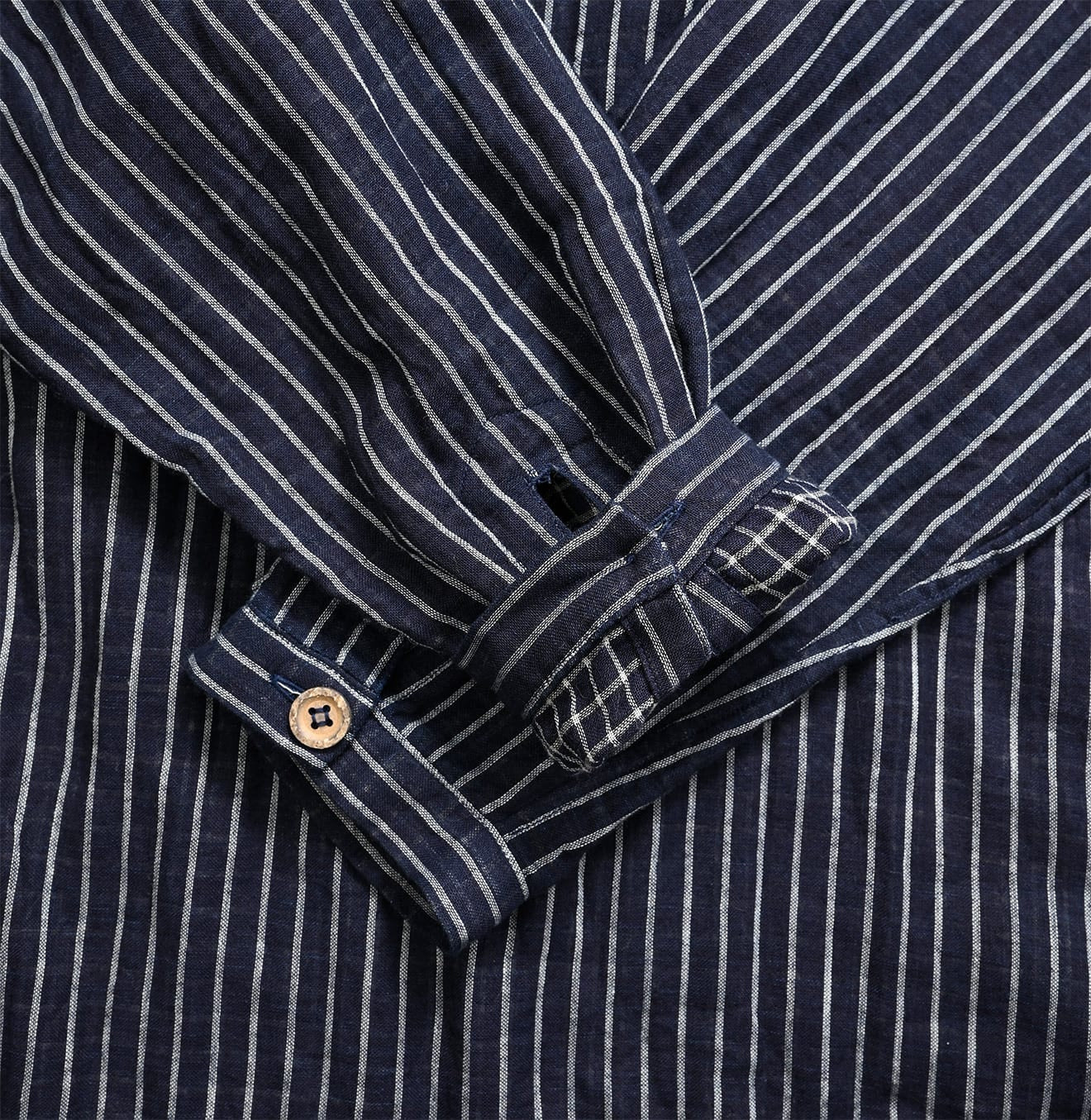 Indigo Fuwa Fuwa Double Woven Easy Dress Detail
