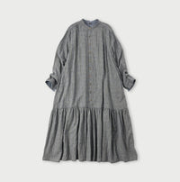 Indigo Fuwafuwa Double Woven Dress