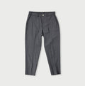 Combed Wool Easy Slacks WOMEN Gray Stripe