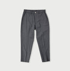 Combed Wool Easy Slacks WOMEN Gray Stripe
