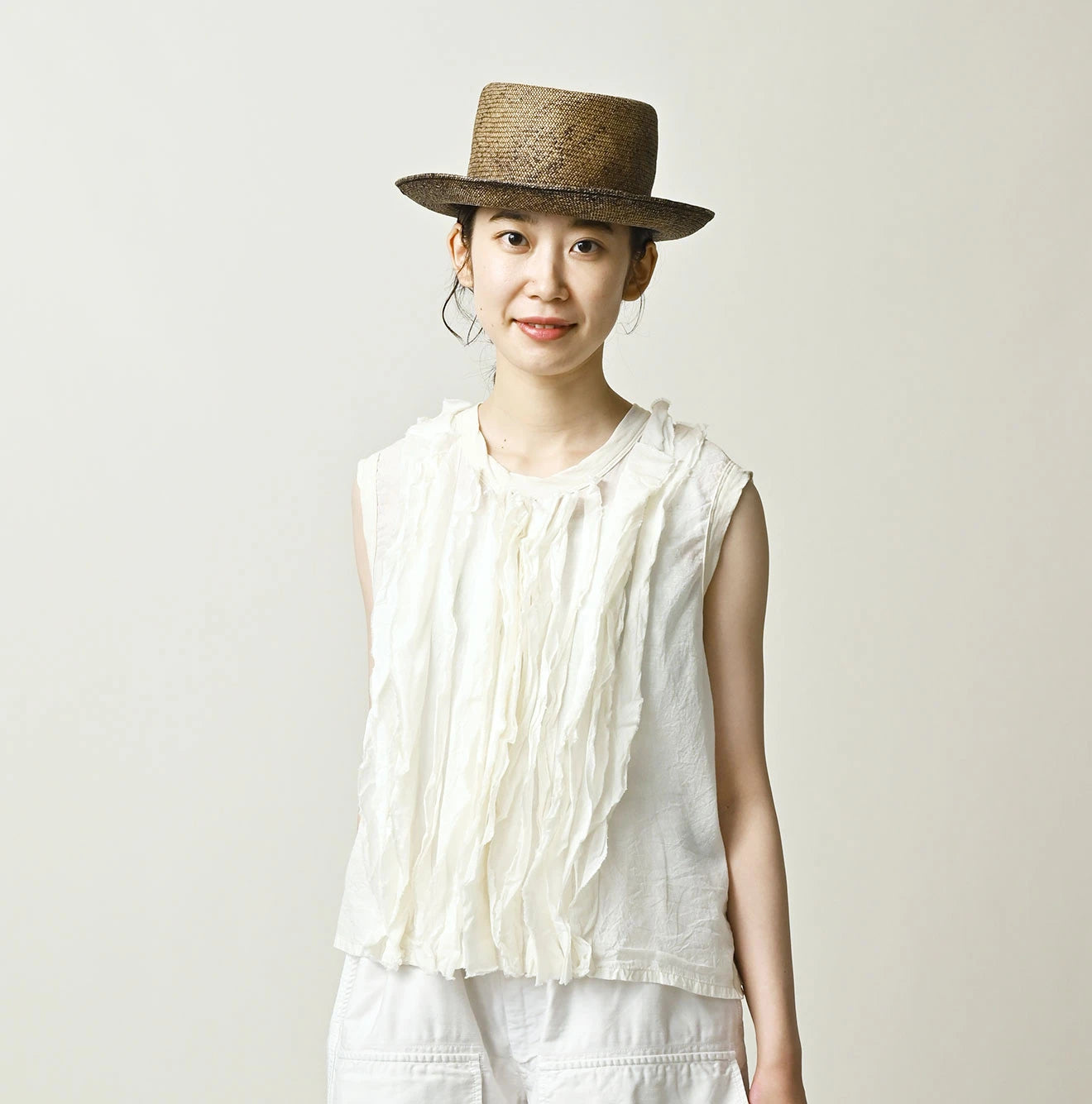 Tenjiku x Feather Khadi Silk Frill Cami