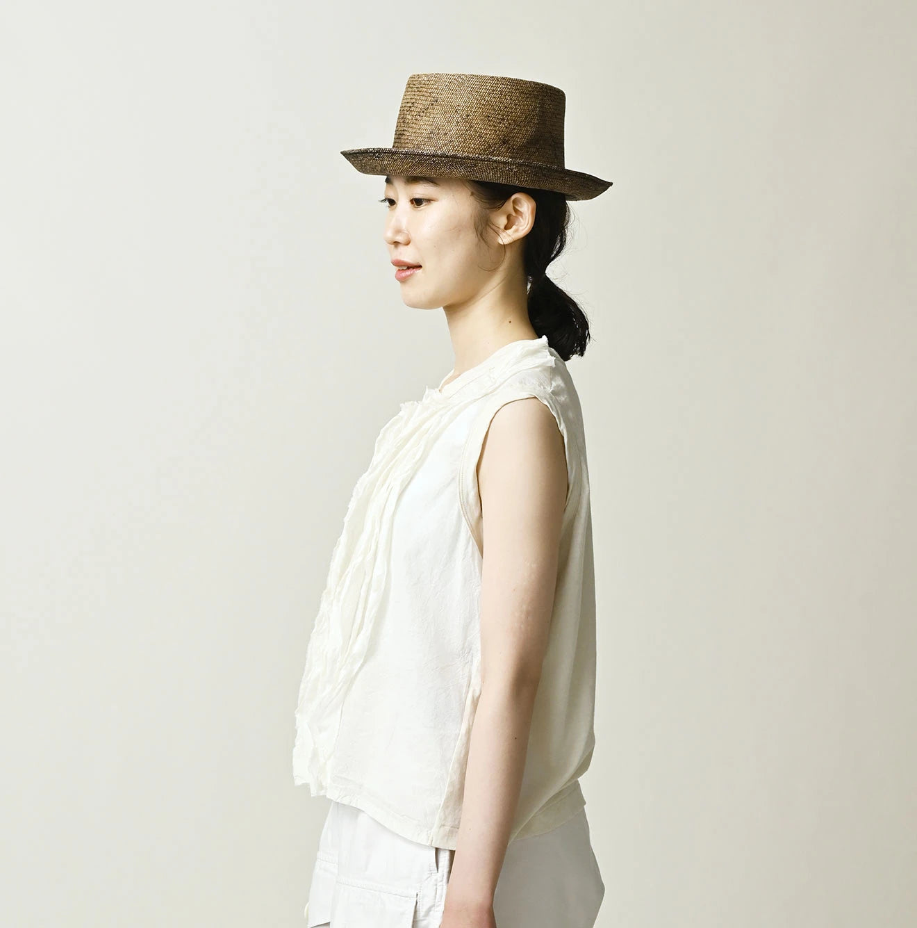 Tenjiku x Feather Khadi Silk Frill Cami