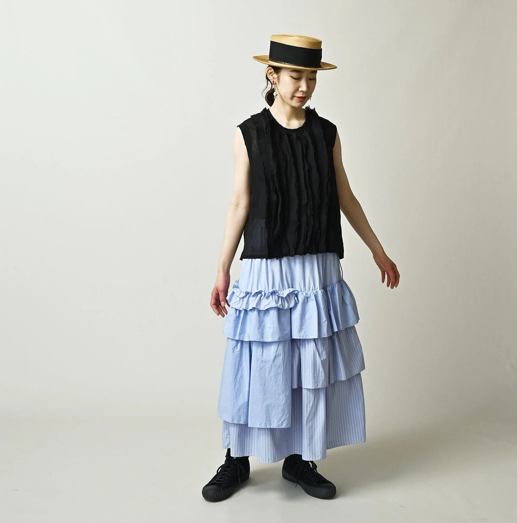 Tenjiku x Feather Khadi Silk Frill Cami