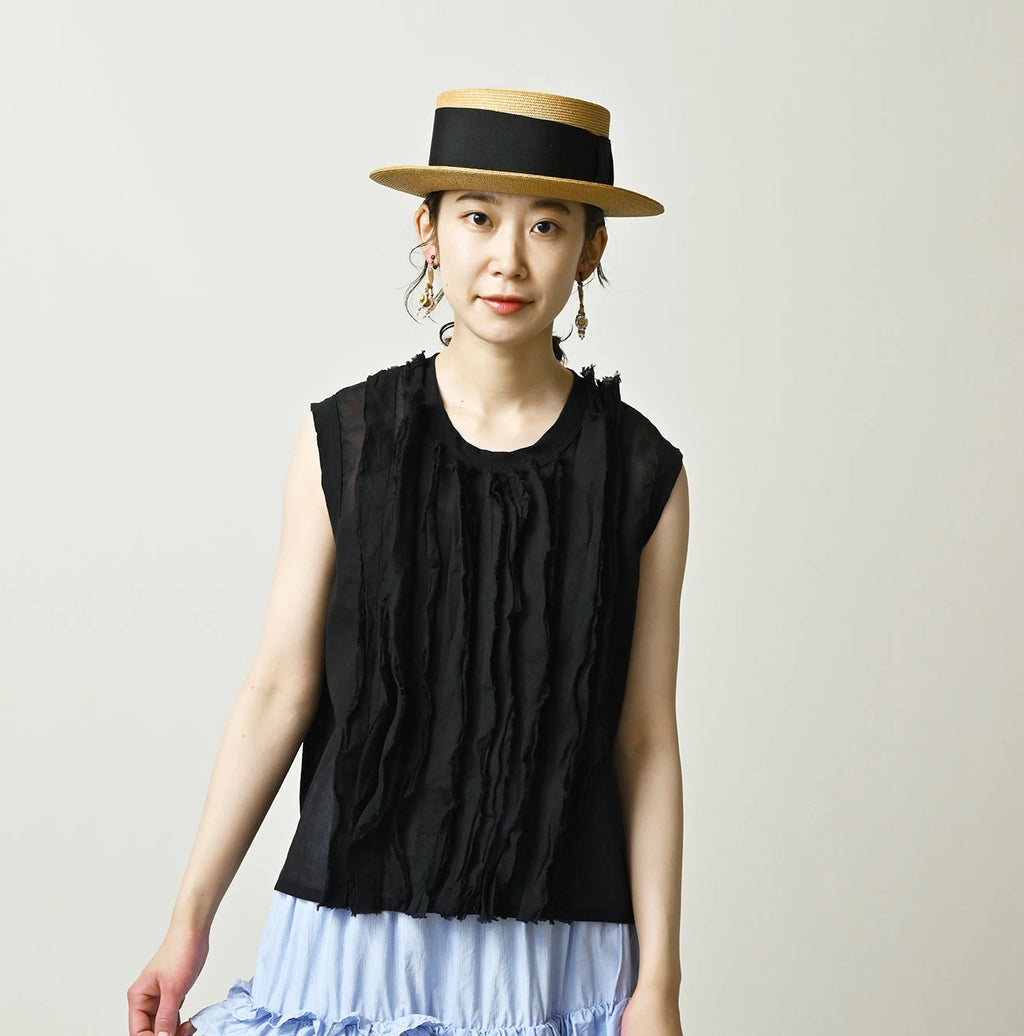 Tenjiku x Feather Khadi Silk Frill Cami