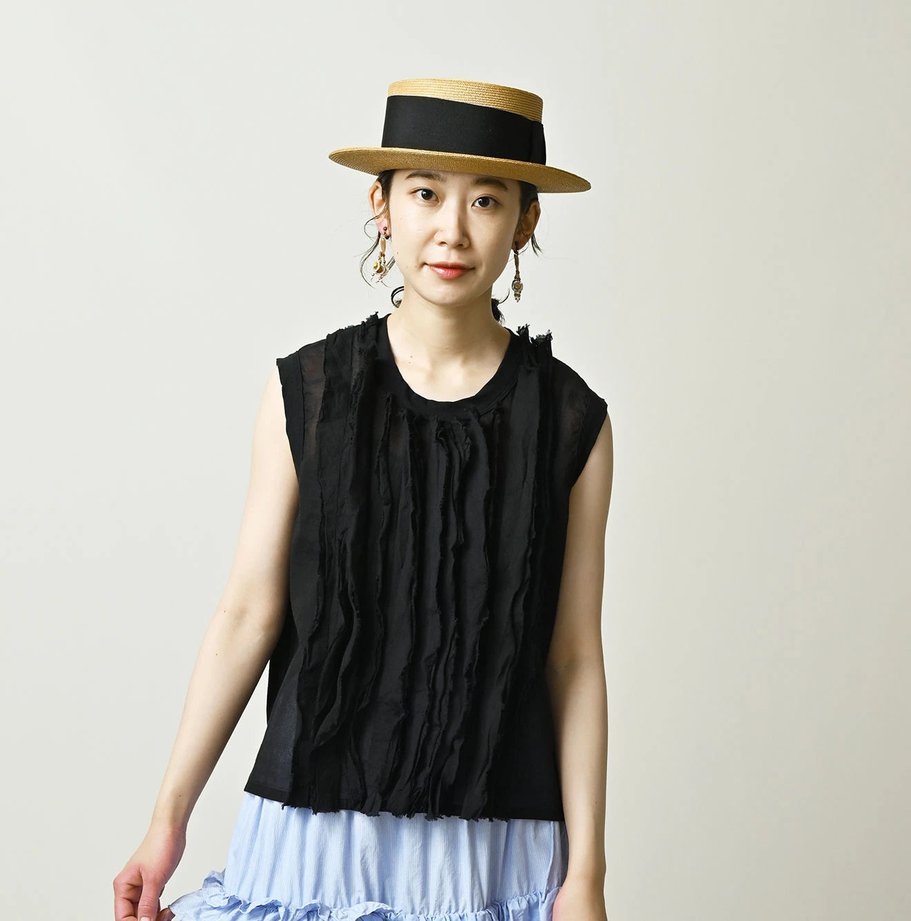 Tenjiku x Feather Khadi Silk Frill Cami