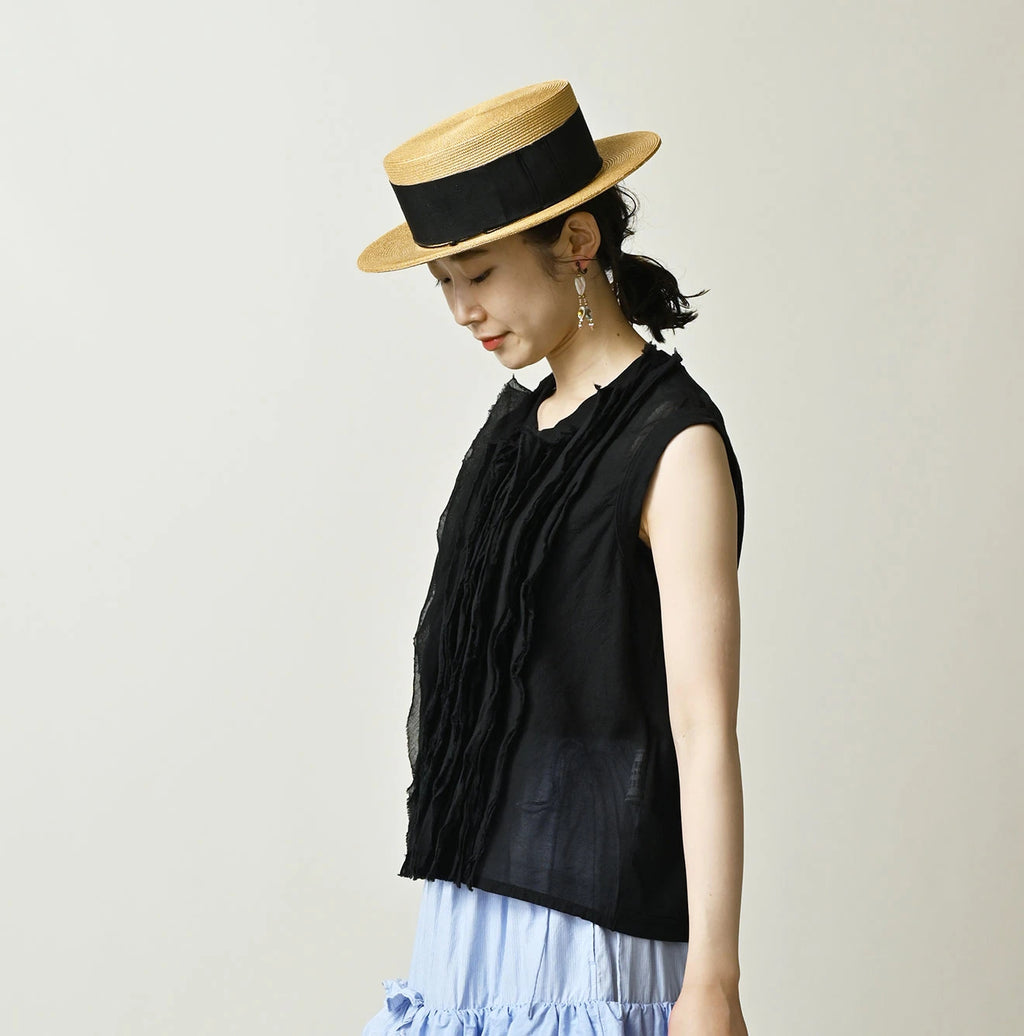 Tenjiku x Feather Khadi Silk Frill Cami