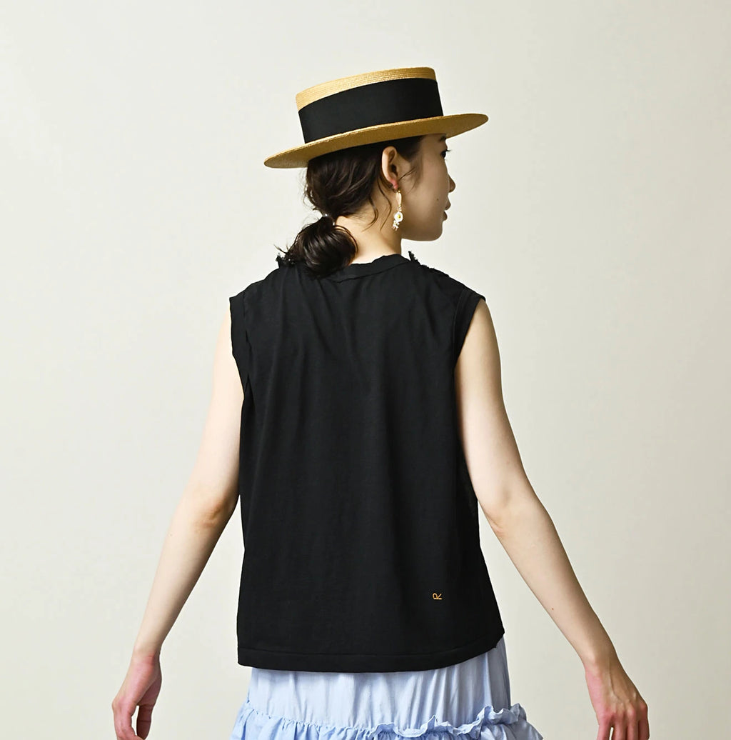 Tenjiku x Feather Khadi Silk Frill Cami