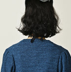 Indigo Pom-pom Flower Bolero