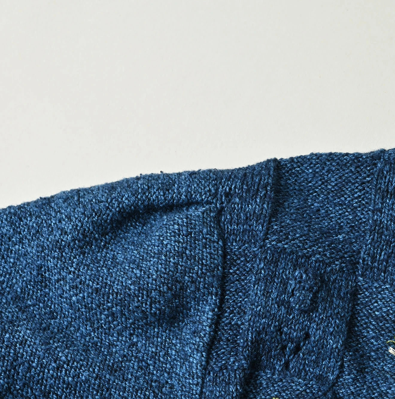 Indigo Pom-pom Flower Bolero