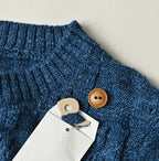 Indigo Pom-pom Flower Bolero