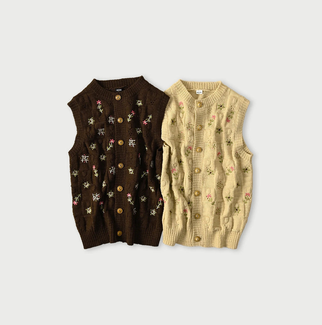 Pom-pom Flower Vest