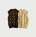 Pom-pom Flower Vest