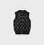 Indigo Pom-pom Flower Vest