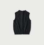Indigo Pom-pom Flower Vest