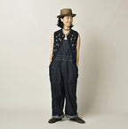 Indigo Pom-pom Flower Vest
