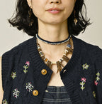 Indigo Pom-pom Flower Vest