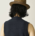 Indigo Pom-pom Flower Vest