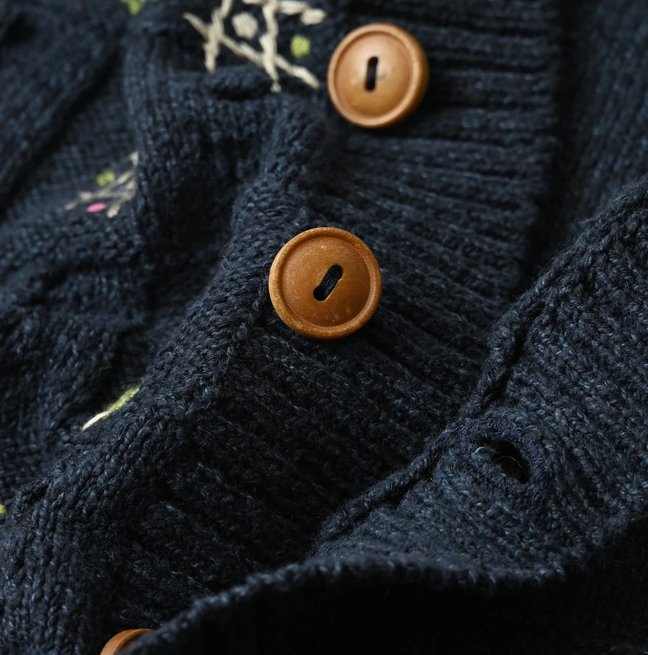 Indigo Pom-pom Flower Vest