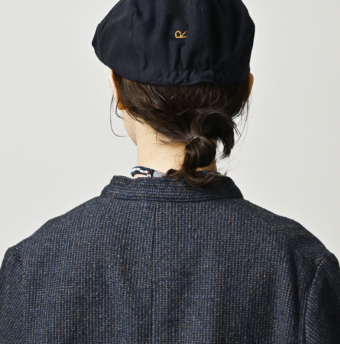 Indigo Cotton Tweed Petit Coverall