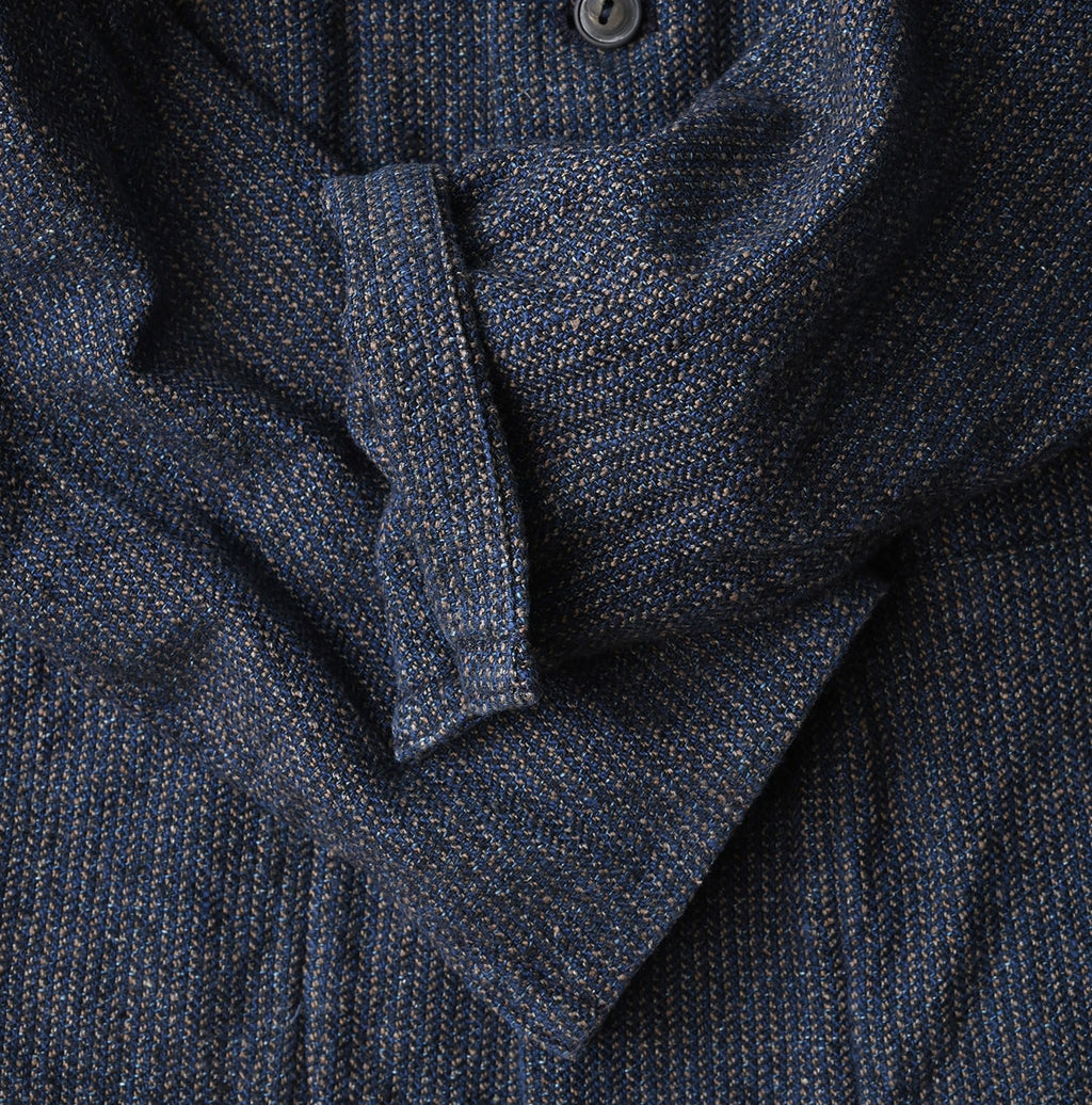 Indigo Cotton Tweed Petit Coverall