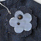 Indigo Cotton Tweed Petit Coverall
