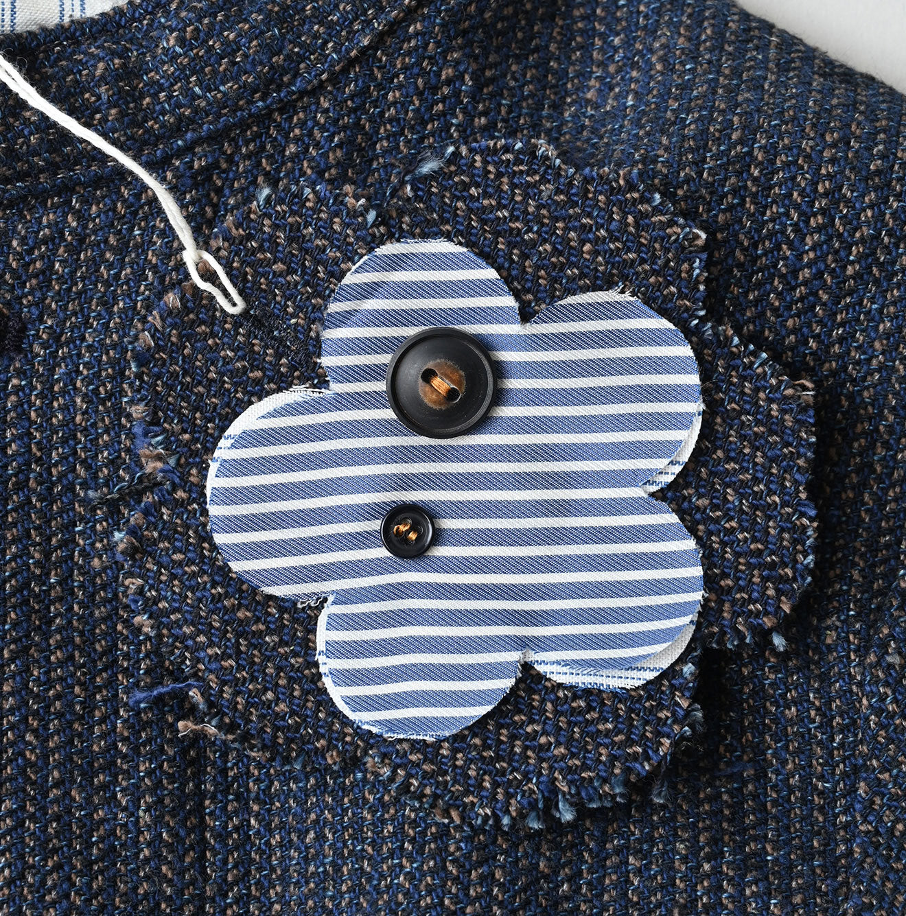 Indigo Cotton Tweed Petit Coverall