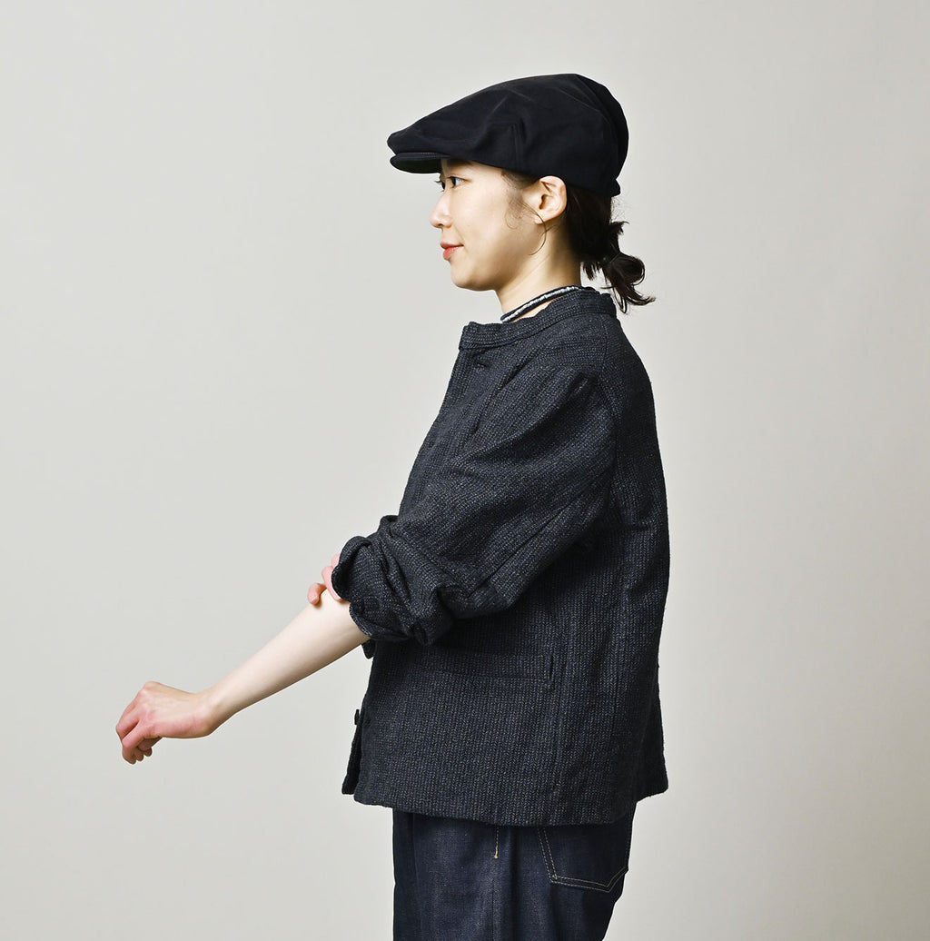 Indigo Cotton Tweed Petit Coverall