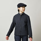 Indigo Cotton Tweed Petit Coverall