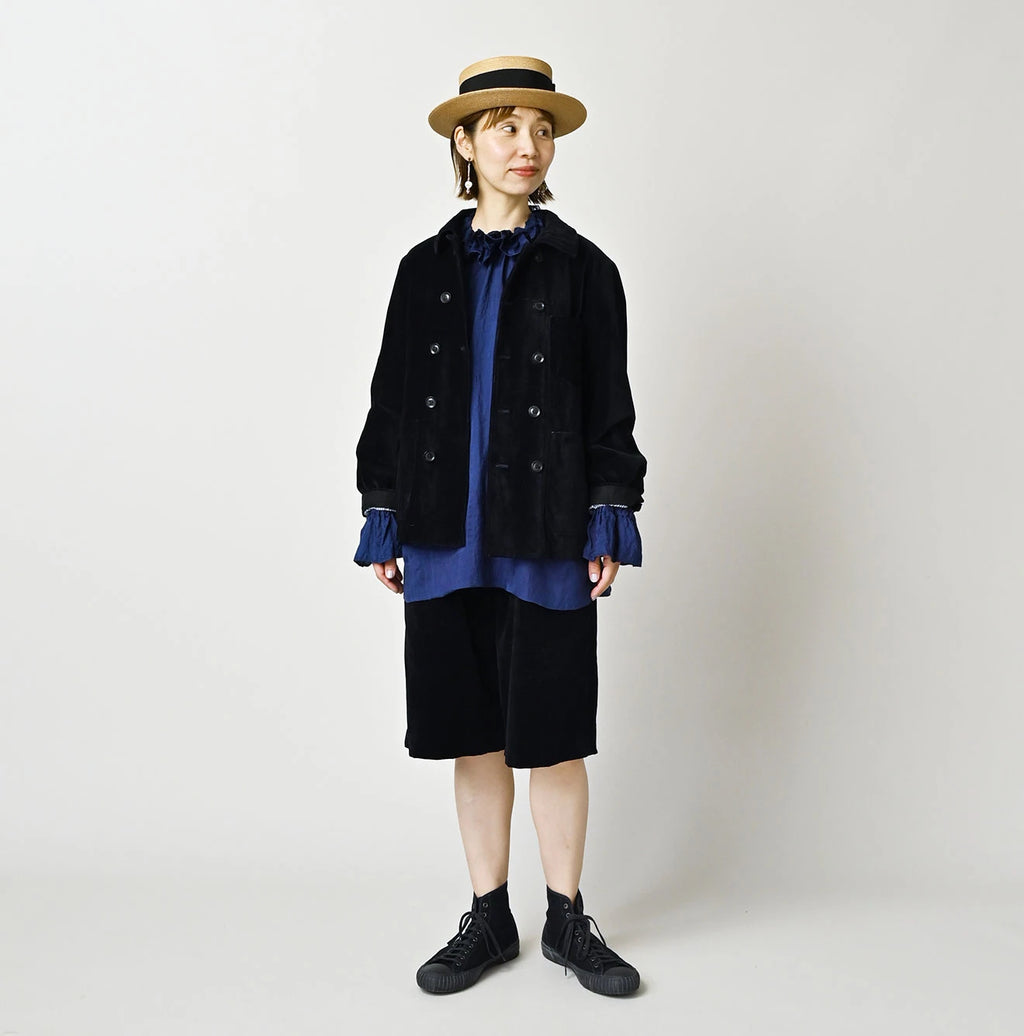 Indigo Velvet W Petit Coverall